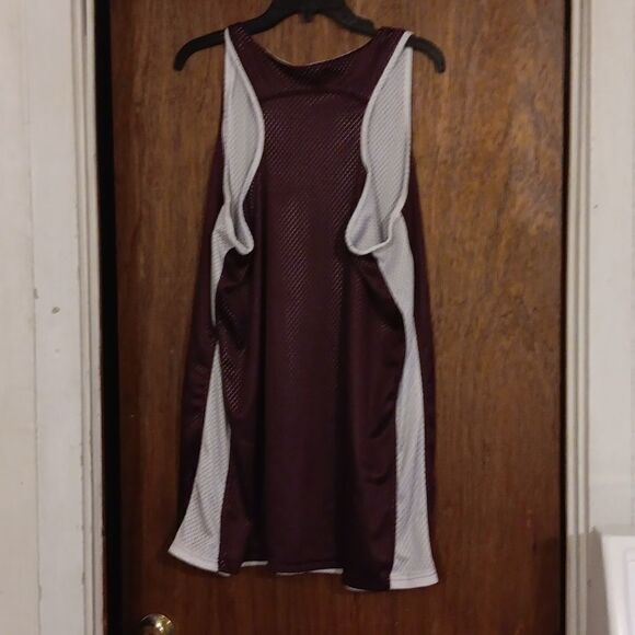 Men's 2XL Champion Reversable Tank Shirt Burgundy And White Great Condit… - Picture 3 of 6